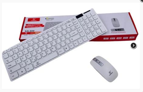 Kit Teclado e Mouse sem Fio Kapbom KA-666 Receptor por USB - Kit