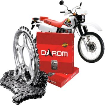 Kit Transmissão Relação Honda XLR 125 1997 a 2002 - Coroa, Pinhão