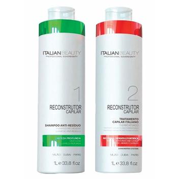 Kit Tratamento Capilar Italiano Alisamento Original 2x1000ml - Italian