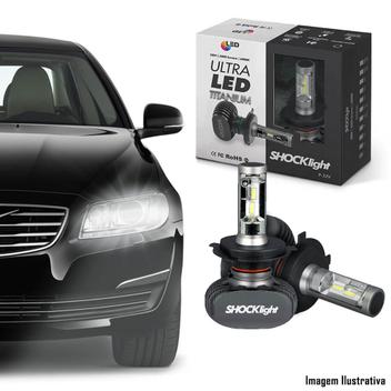 Kit Ultra Led Titanium H4 6000k 50W Shock Light - Shocklight - Farol de ...