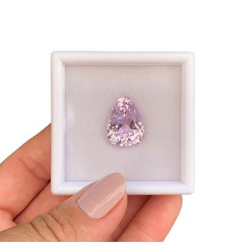 Kunzite Rose Taille Poire D'Afghanistan - 10.30 Carats, Traité, Dimensions 12x12x6 Mm