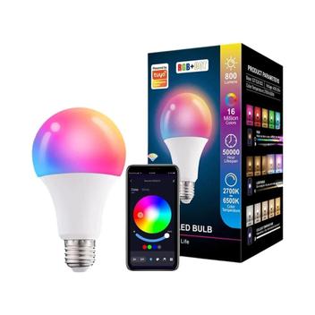 Lâmpada LED Tuya E27 Regulável Que Muda De Cor 15W Bluetooth Smart RGB ...