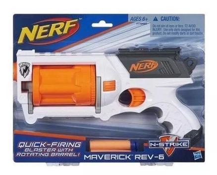 Unboxing Revólver Nerf Maverick + Tiros (Arma de Brinquedo) 