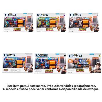 landrodsとdreddyセット Lançador de Dardos - X-Shot - Skins Dread - Sonic - Sortido - 12
