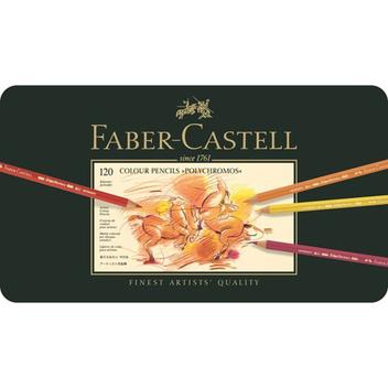 Lápis de Cor Faber Castell Polychromos Estojo Metal 120 Cores