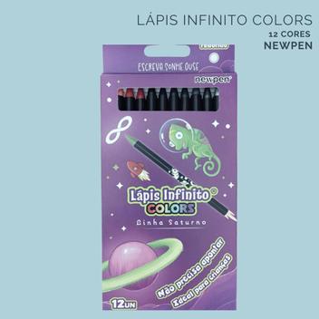 Lápis Infinito Colorido Linha Saturno - 12 cores - Newpen - Lápis ...