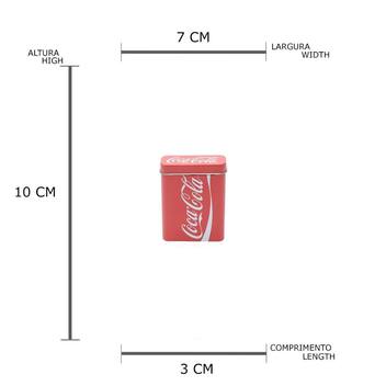 LATA METAL KITCHEN COCA-COLA CLASSIC LOGO VERMELHO 7,1x2,8x9,4 cm