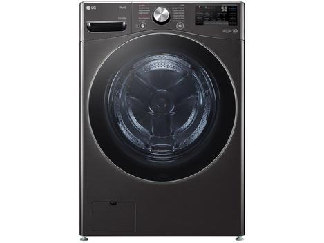 Lavadora de Roupa Lava e Seca 18 Kg Frontal Preto Smart LG - 220v - Wd18bv2s6ba