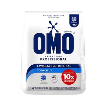 Lava Roupas em Pó Omo Lavanderia Pro 5,6kg - Sabão em Pó