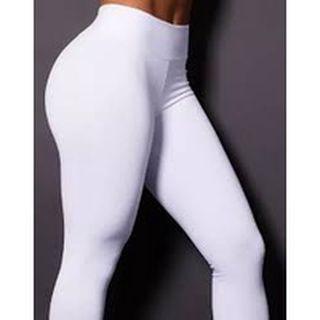 Calça Legging Com Bolso Plus Size Branca St Madame - Branco