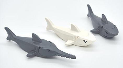 LEGO Combo Tubarão e Peixe-Serra com Guelras e Olhos Impressos - Brinquedos  de Montar e Desmontar - Magazine Luiza