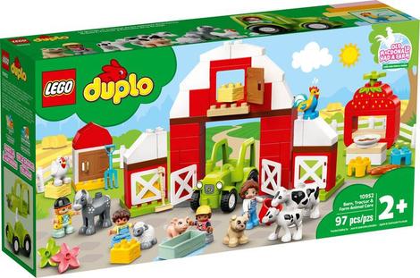 LEGO Duplo Town Barn Tractor Farm Animal Care 10952 Blocos de