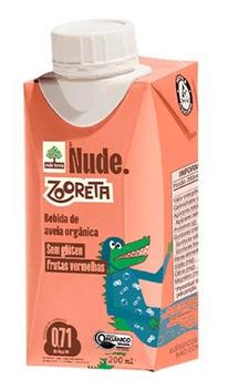 Leite Vegetal de Aveia Orgânico Zooreta Frutas Vermelhas Nude 200ml