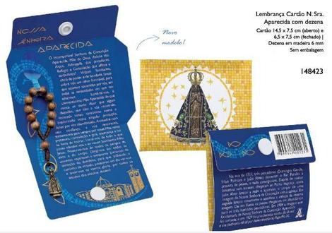 Lembrança cartão nossa senhora aparecida com dezena - Armazem - Cartões ...