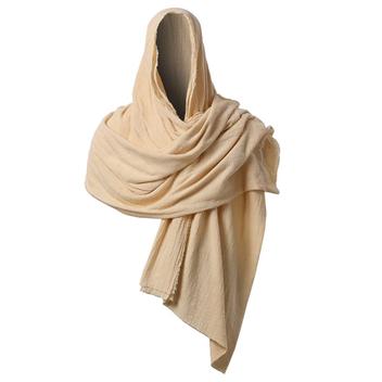 Lenço com capuz, xaile, capuz, traje medieval, bege, GRACEART - Lenços ...