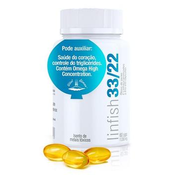 Lin Fish 33/22 - Óleo de Linhaça e Peixe - 60 cáps. de 1g - Vital Atman ...