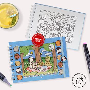 Livro de Colorir Bobbie Goods Dias Quentes para Pintar 50 Folhas Capa ...