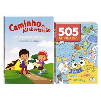 Livro Infantil 505 Atividades - Jogos Colorir Lógica Escrever Matemática -  Brasileitura