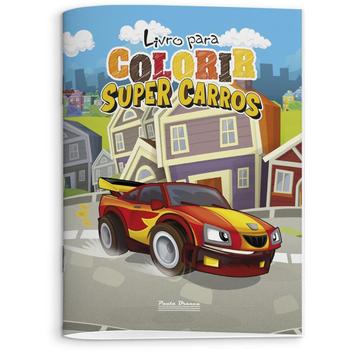 Livro Infantil de Colorir Carros 8 Páginas Pacote com 10 - Livros de ...