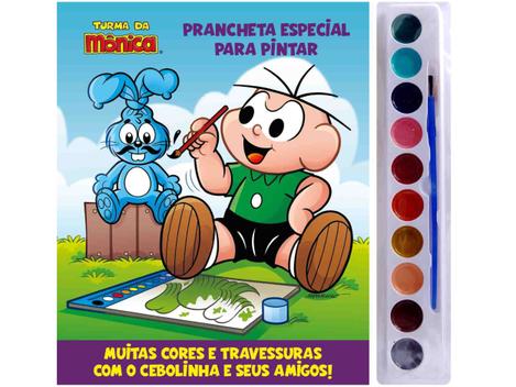 Turma Da Mônica - Prancheta para colorir com adesivos - Mônica