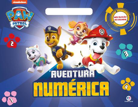 Livro de Atividades Patrulha Canina  Lister - Livro de Atividades - Paw  Patrol - Números em Inglês - 12 Folhas - 420 x 295 mm - Editora Online - Patrulha  Canina - Patrulha Canina