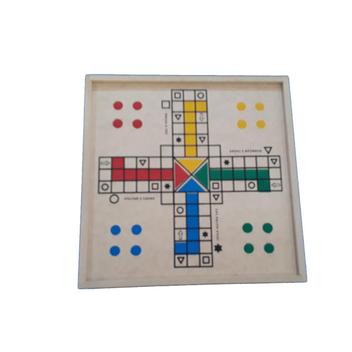 Ludo e Trilha no Estojo de Madeira