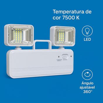 Luminária De Emergência Luz Para Comércio Luz Forte - Relet - Luminária ...