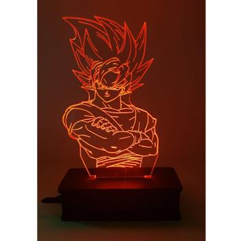 Luminária Led 3D, Gohan, Goku, 16 cores, Filho do Goku, Dragon Ball, Dragon  Ball Z, Abajur