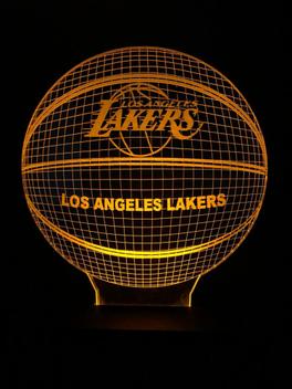 Luminária Led, Los Angeles Lakers, Time, Basquete, Decoração, Jogo, 16  cores - Avelar Criações - Luminária - Magazine Luiza