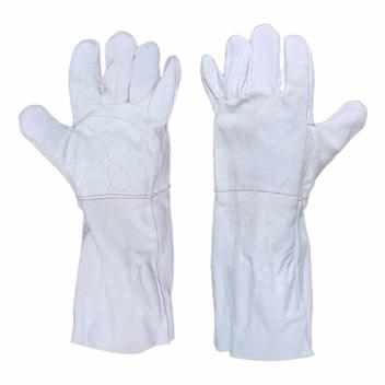 Luva de Raspa Cano Couro Reforçada 20cm GABI - Luva de Proteção