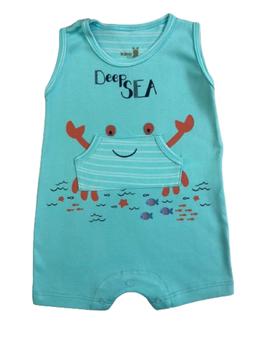 Macacão Curto Regata Bebê Kiko e Kika REF:10393 Macacão e