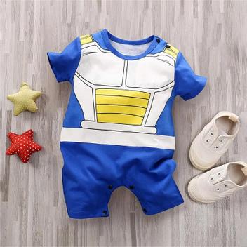 Macacão De Bebê Dragon Ball 0-18 Meses Goku Vegeta Algodão Verão Roupa ...