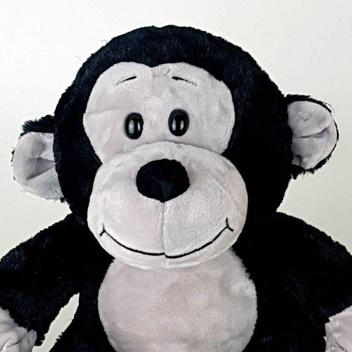 Gorila Pelucia Macaco Branco Sentado 25 Cm Macio Inmetro
