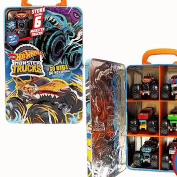 Maleta HotWheels Carrinho Colecionável Monster Truck F01414 - Fun