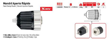 Mandril de Aperto Rápido 1 - MTX-168089