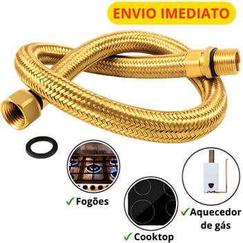 Mangueira Gas Encanado para Fogão Cooktop Aquecedor de Gás Flexível ...