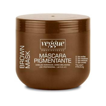 Máscara Intensificadora Pigmenta e Tonalizante Brown/Marrom 500g Veggue ...