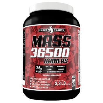 Mass 36500 Gainers Hipercalorico Pote 1,5kg sem Soja e sem Gluten 26g ...