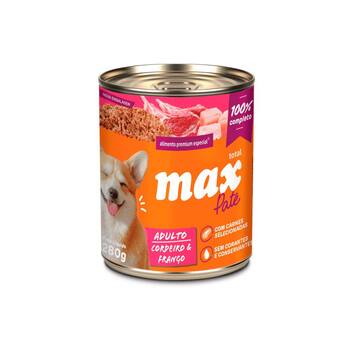 Max Patê em Lata Sabor Cordeiro e Frango para Cachorro Adulto 280g ...