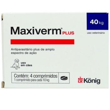 Maxiverm Plus König c/ 4 Comprimidos de 660mg - Konig - Vitaminas e ...