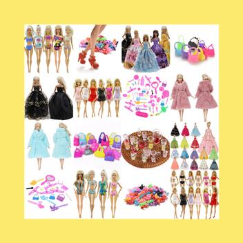 Kit 10 Roupinhas Roupas Para Boneca Barbie ou Frozen - Rose Atelie