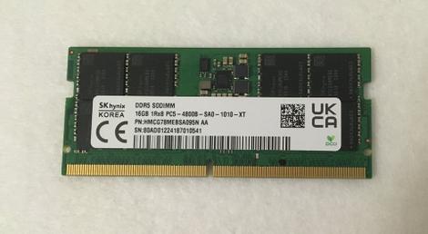 Mémoire RAM Portable SK Hynix 16 Go DDR5 4800 SODIMM Compatible Dell Hp 252934
