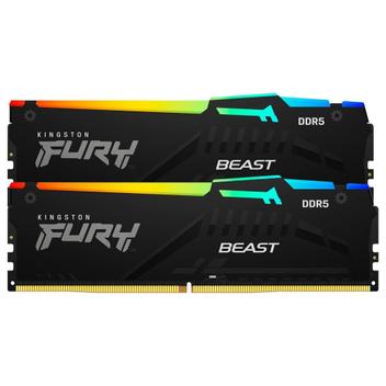 Memória RAM Kingston Fury Beast RGB, 64GB (2x32GB), 5200MHz, DDR5