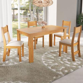 Mesa de Jantar 4 Lugares Mara Mel/Nude - Viero Móveis - Outros Móveis