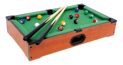 Jogo Mini Mesa de Bilhar Sinuca Compacta em Madeira Snooker com 2 Tacos  9cmx31cmx51cm - Camilo's Variedades