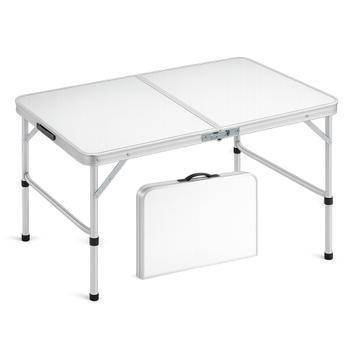 Mesa Dobrável Portátil 90cm Resistente Robusta Praia Camping Pesca Preto Domus Vita - Mesa de Camping - Magazine Promosam