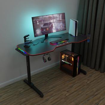 Mesa Gamer com LED RGB Series T Futura Import - Mesas para Escritório ...