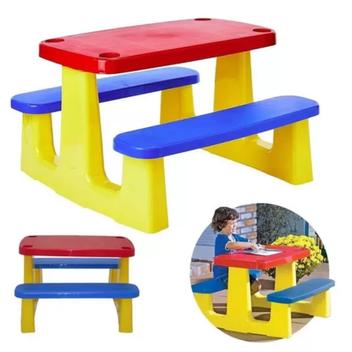 Mesa Infantil Pic-nic Escolar Colorida Tramontina - Playground Completo ...