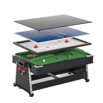 Mini Mesa de Jogos 4 em 1 - Bilhar, Pebolin, Hóquei e Ping Pong - XJ6607 -  CasaDaArte