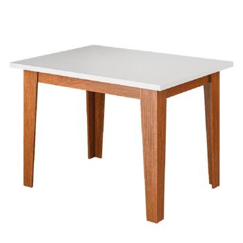 Mesa para Sala de Jantar 1,20m Miami Madeirado/Off White Dobuê - Movale - Mesa de Cozinha Avulsa - Magazine Cacadoresdep